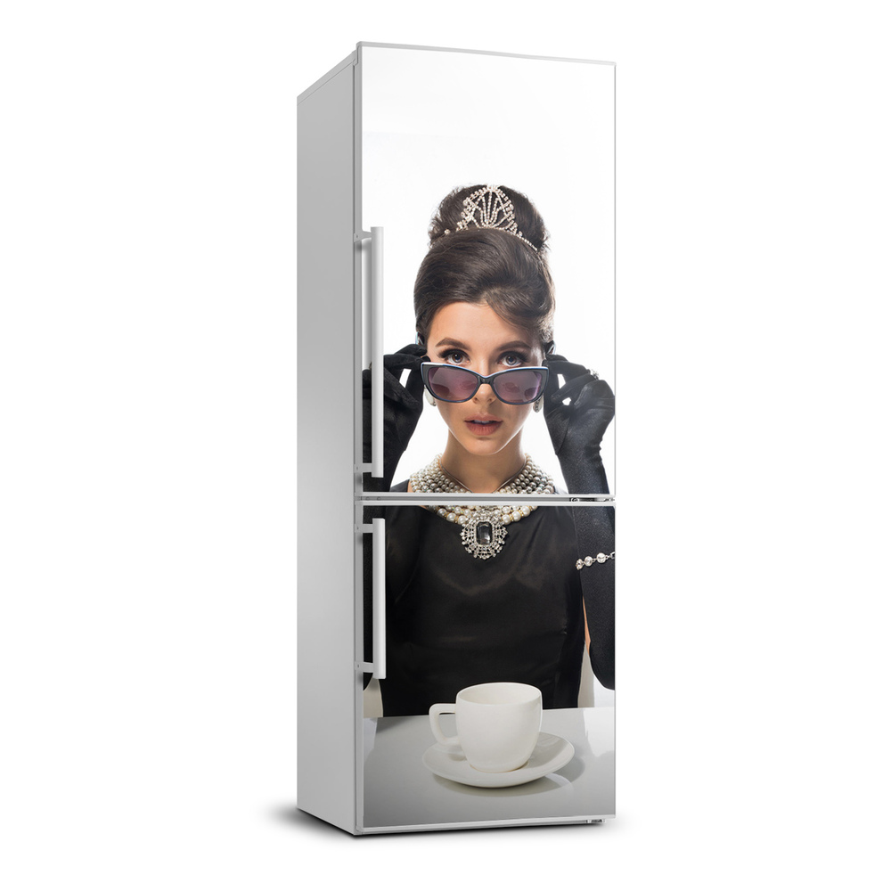 Hűtő matrica Nő szemüveg