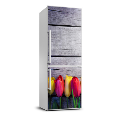Hűtő matrica Színes tulipán
