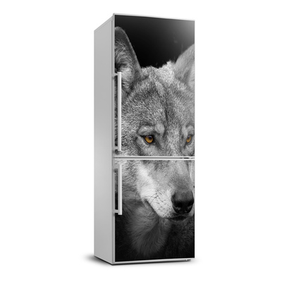 Hűtő matrica Portré a farkas
