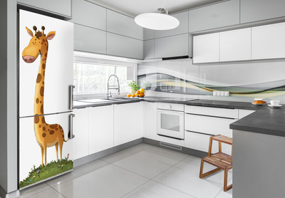 Hűtő matrica Fal zsiráf