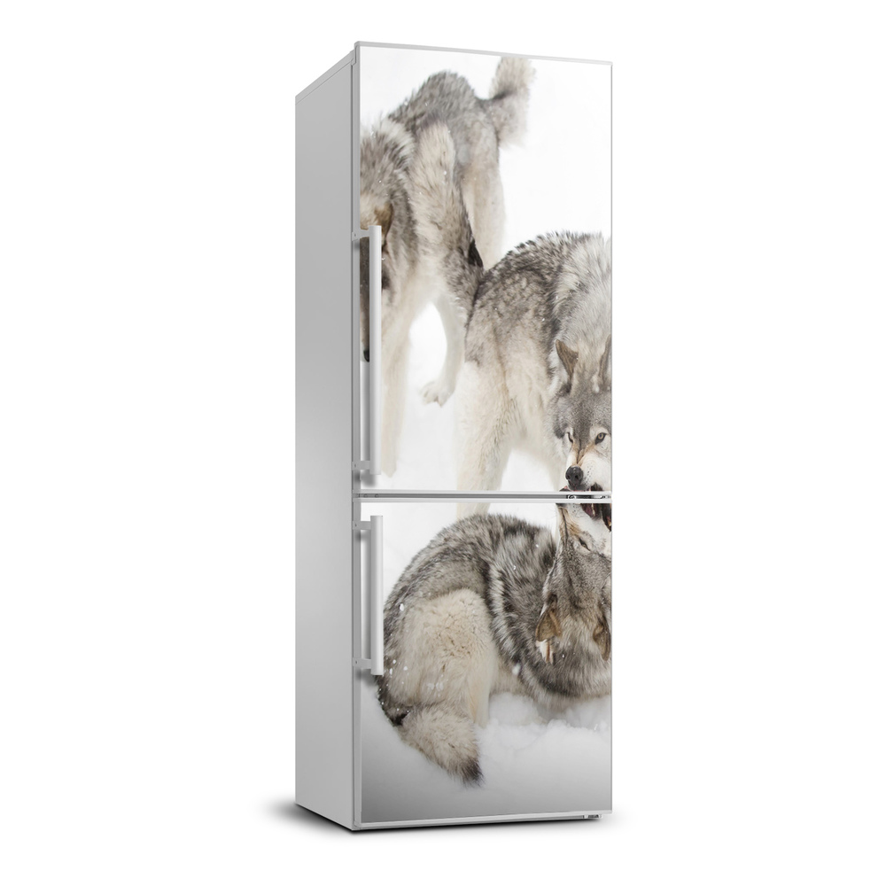 Hűtő matrica Szürke farkasok