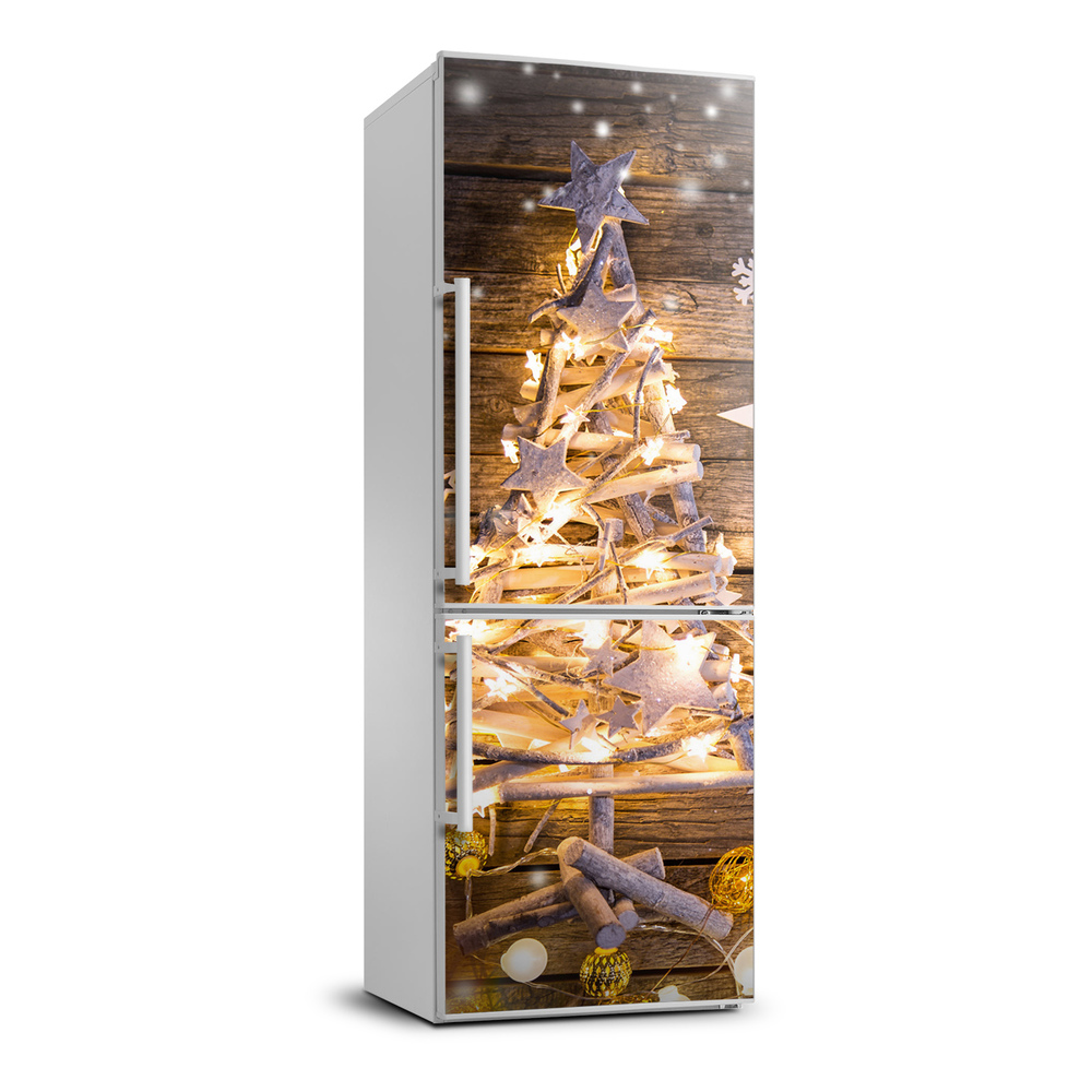 Hűtő matrica Karácsonyfa világít