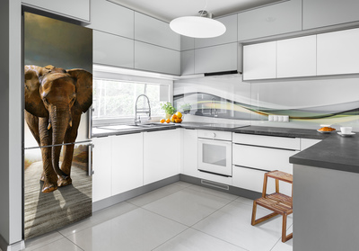 Matrica hűtőre Walking elefánt xl
