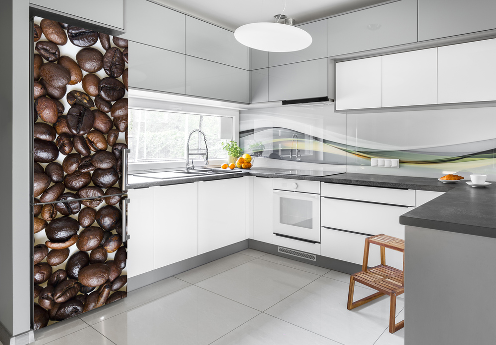 Matrica hűtőre Kávébab