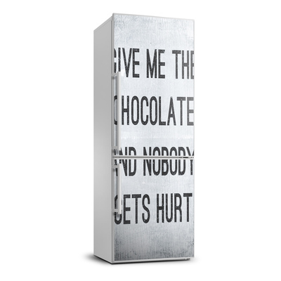 Hűtőre ragasztható matrica Give csokoládé