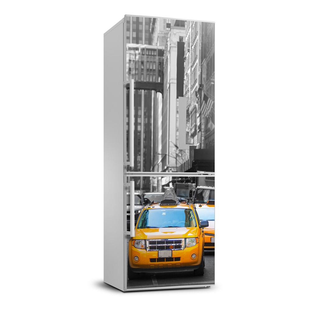 Hűtőre ragasztható matrica New york taxi