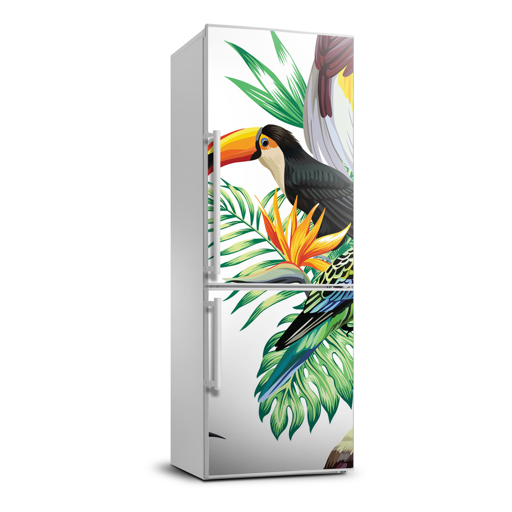 Hűtőre ragasztható matrica Trópusi madarak