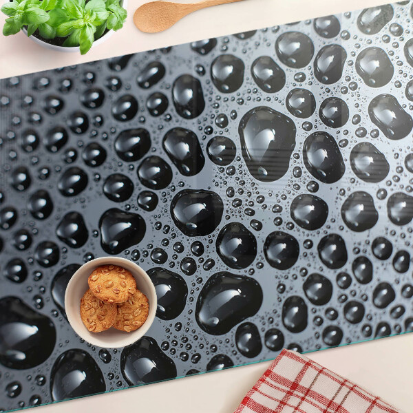 Edzett üveg vágódeszka Vízcseppek az üvegen