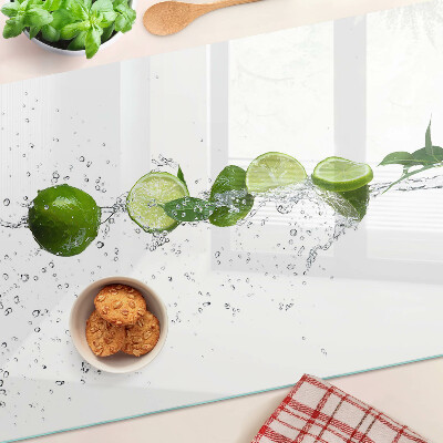 Üveg vágódeszka Citrom a vízben