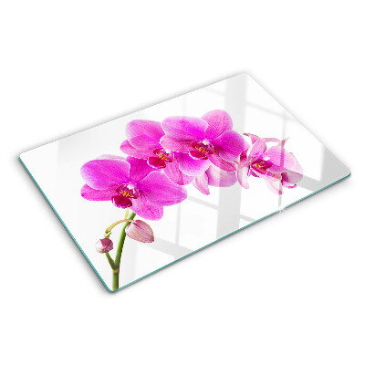 Edzett üveg vágódeszka Orchideák rózsaszín árnyalatokban