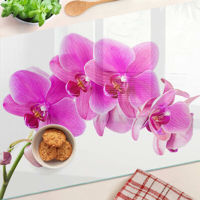 Edzett üveg vágódeszka Orchideák rózsaszín árnyalatokban