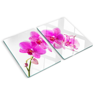 Edzett üveg vágódeszka Orchideák rózsaszín árnyalatokban