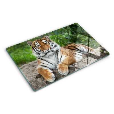 Edzett üveg vágódeszka Tigris természetes élőhelyén