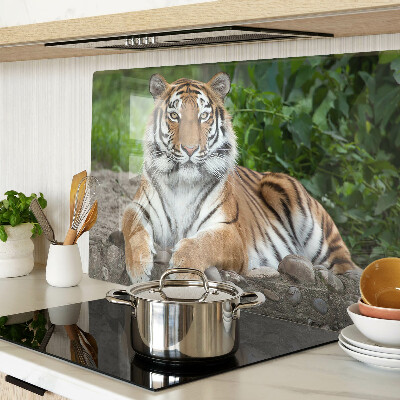 Edzett üveg vágódeszka Tigris természetes élőhelyén
