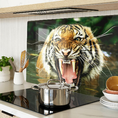 Edzett üveg vágódeszka Tigris támadásban