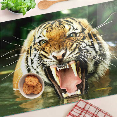Edzett üveg vágódeszka Tigris támadásban