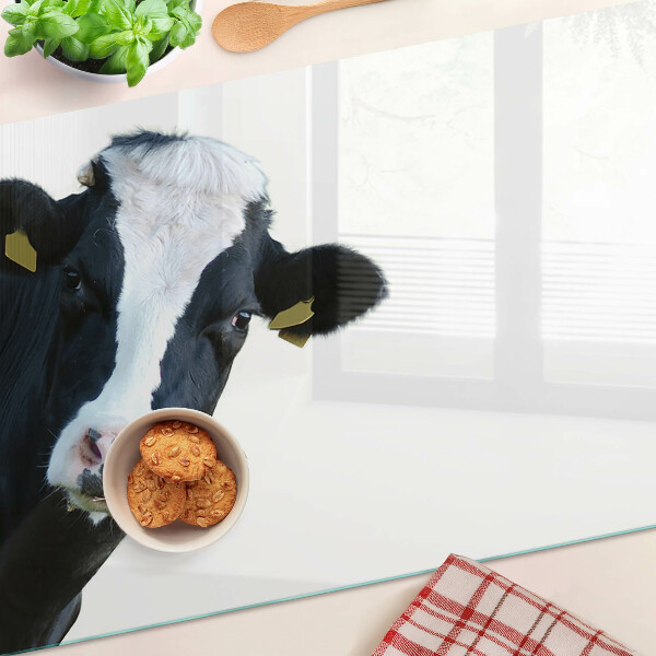 Edzett üveg vágódeszka Érdekes tehén
