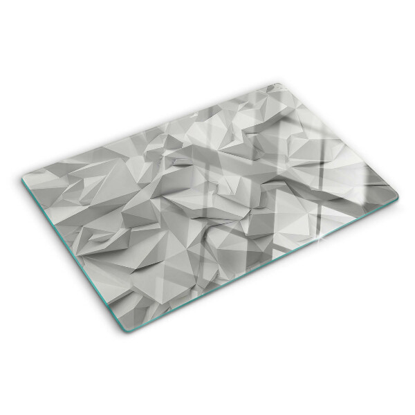 Edzett üveg vágódeszka Absztrakt 3D minta szürke árnyalatokban