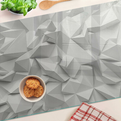 Edzett üveg vágódeszka Absztrakt 3D minta szürke árnyalatokban