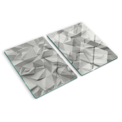 Edzett üveg vágódeszka Absztrakt 3D minta szürke árnyalatokban