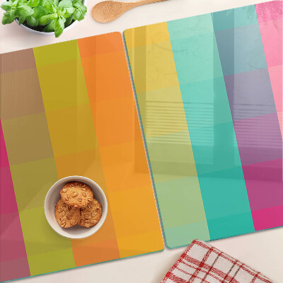 Üveg vágódeszka fényképpel Színes geometria színátmenettel