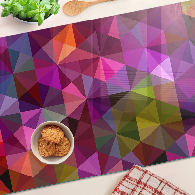 Üveg vágódeszka Geometria rózsaszín és lila árnyalatokban