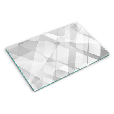 Üveg vágódeszka fényképpel Geometria a szürke árnyalataiban