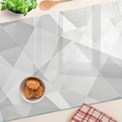 Üveg vágódeszka fényképpel Geometria a szürke árnyalataiban