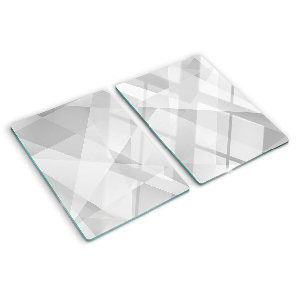 Üveg vágódeszka fényképpel Geometria a szürke árnyalataiban