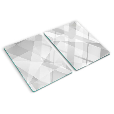 Üveg vágódeszka fényképpel Geometria a szürke árnyalataiban