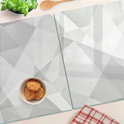 Üveg vágódeszka fényképpel Geometria a szürke árnyalataiban