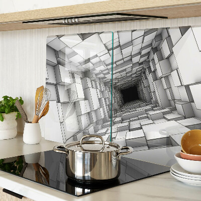 Üveg vágódeszka 3D kocka labirintus