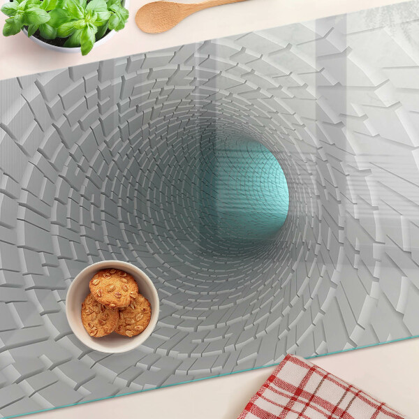 Edzett üveg vágódeszka 3D alagút mélységhatással