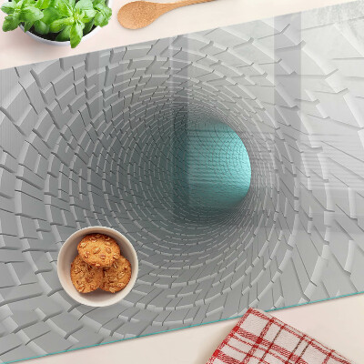 Edzett üveg vágódeszka 3D alagút mélységhatással