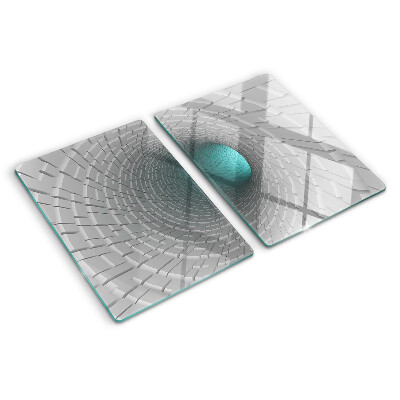 Edzett üveg vágódeszka 3D alagút mélységhatással