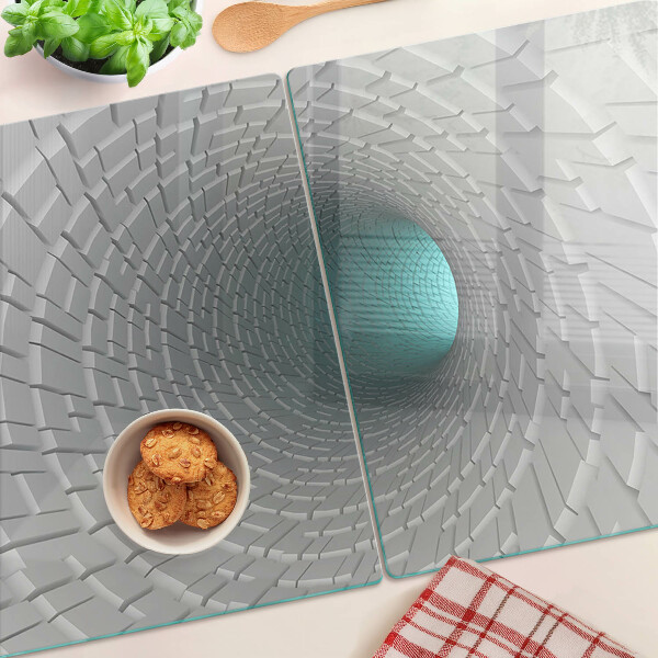 Edzett üveg vágódeszka 3D alagút mélységhatással