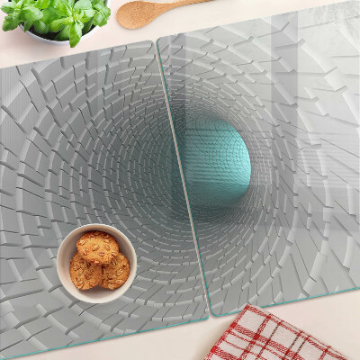 Edzett üveg vágódeszka 3D alagút mélységhatással