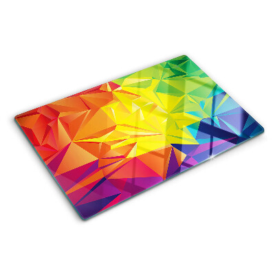 Edzett üveg vágódeszka Színes geometria