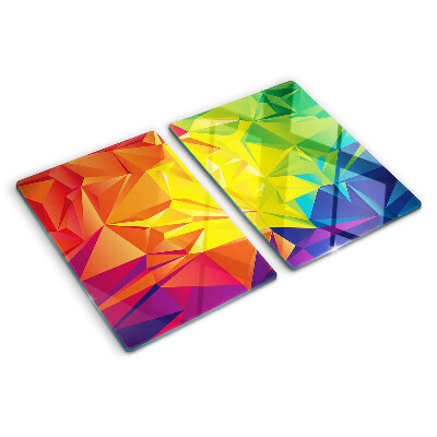 Edzett üveg vágódeszka Színes geometria