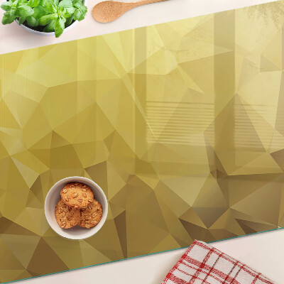 Edzett üveg vágódeszka Geometria arany árnyalatokban