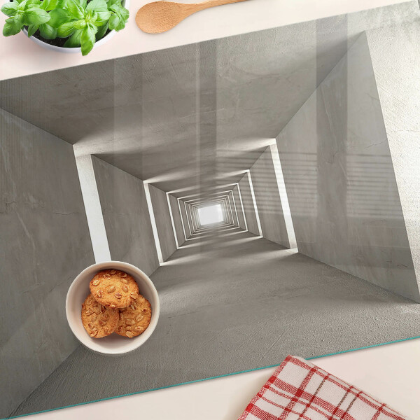 Üveg vágódeszka Geometrikus belső tér mélységhatással