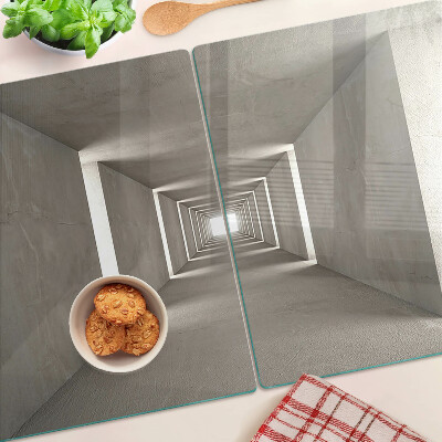 Üveg vágódeszka Geometrikus belső tér mélységhatással