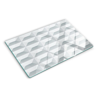 Üveg vágódeszka 3D kocka geometria