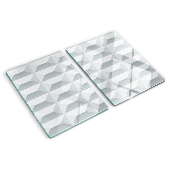 Üveg vágódeszka 3D kocka geometria