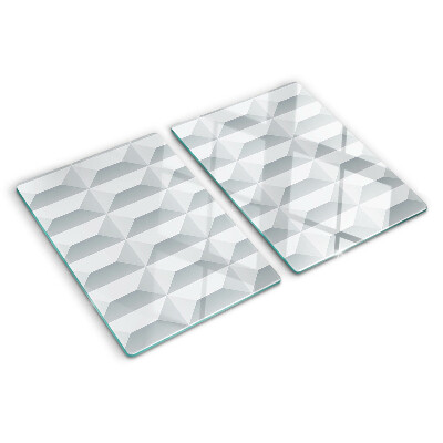 Üveg vágódeszka 3D kocka geometria