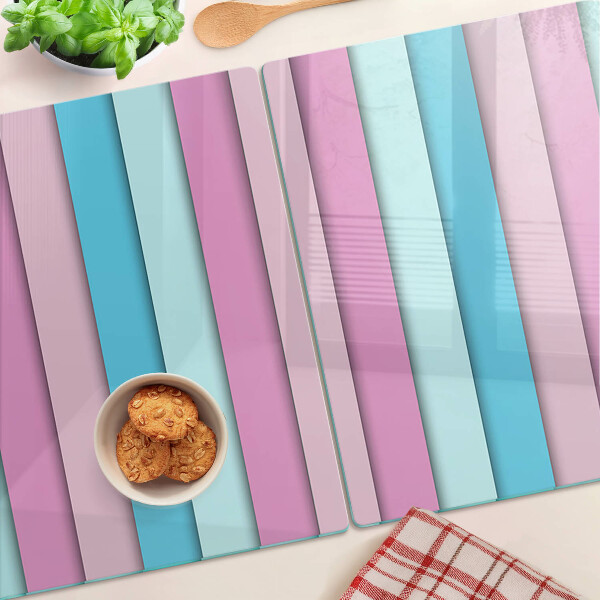 Edzett üveg vágódeszka Geometria pasztell színekben