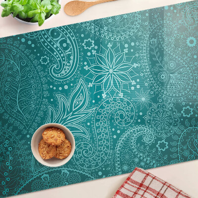 Üveg vágódeszka fényképpel Paisley minta