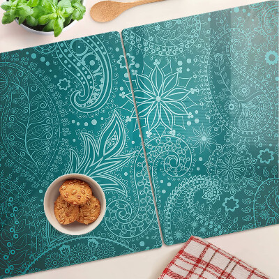 Üveg vágódeszka fényképpel Paisley minta
