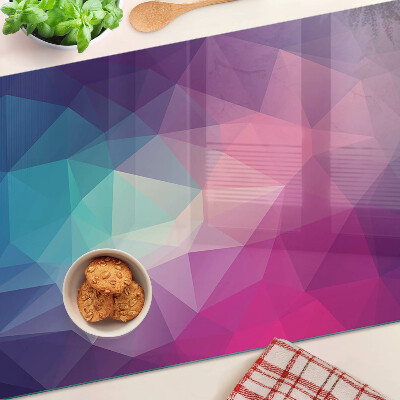 Üveg vágódeszka fényképpel Geometria rózsaszín és kék árnyalatokban