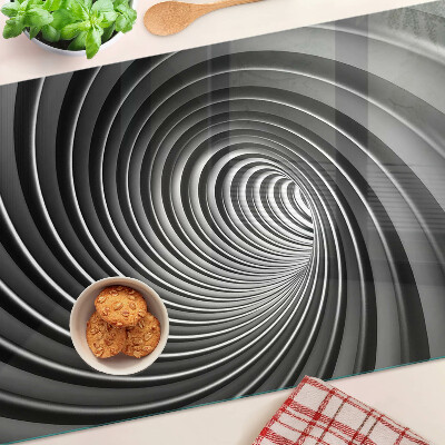 Üveg vágódeszka fényképpel Örvénylő spirális minta